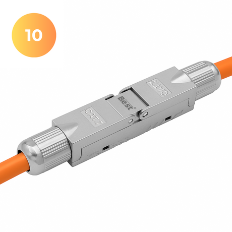 CAT 7 Netzwerkverbinder werkzeuglos STP Kupplung feldkonfektionierbar für Ethernetkabel Verlegekabel LAN Kabel Kabelverbinder