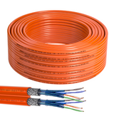 CAT 7 25M Duplex Netzwerkkabel Verlegekabel Kupfer LAN Kabel Ethernetkabel S/FTP 10 Gbit/s Kat 7 reines Kupfer Datenkabel PoE+ LSZH Datenkabel