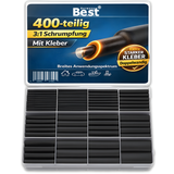 Schrumpfschlauch Set 400-teilig wasserdicht mit Innenkleber, 3:1 Schrumpfverhältnis, PVC hitzebeständig & flammhemmend, für Kabelisolierung, KFZ, Elektrik, Lötstellen, Reparatur, DIY