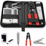 Netzwerk Werkzeug Set Crimpzange Kabelschneider Kabeltester LSA-Auflegewerkzeug Abisolierer