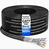 CAT 7 100M Duplex Erdkabel Netzwerkkabel Outdoorkabel LAN Kabel Ethernetkabel S/FTP 10 Gbit/s Kat 7 reines Kupfer PoE+ LSZH Datenkabel