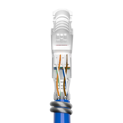 Netzwerkstecker RJ45 CAT6 werkzeugfrei - Werkzeugloser LAN UTP Kabel Stecker für CAT5, CAT6, CAT7 - Geeignet für Verlege- und Patchkabel