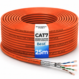 CAT 7 25M Simplex Netzwerkkabel Verlegekabel Kupfer LAN Kabel Ethernetkabel S/FTP 10 Gbit/s Kat 7 reines Kupfer Datenkabel PoE+ LSZH Datenkabel