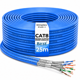 25M CAT 8 Duplex Netzwerkkabel Verlegekabel Kupfer LAN Kabel Ethernetkabel S/FTP 40 Gbit/s Kat 8 reines Kupfer Datenkabel PoE++ LSZH Datenkabel