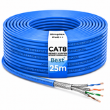25M CAT 8 Netzwerkkabel Verlegekabel Kupfer LAN Kabel Ethernetkabel S/FTP 40 Gbit/s Kat 8 reines Kupfer Datenkabel PoE++ LSZH Datenkabel Simplex