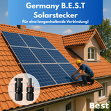 Solarstecker Set inkl. 2 Werkzeuge – Solarpanel Stecker Männlich/Weiblich, IP67 wasserdicht, PV Solarstecker kompatibel mit 4–6 mm² Solarkabel, Stecker für Solaranlage