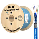 500M CAT 8 Netzwerkkabel Verlegekabel Kupfer LAN Kabel Ethernetkabel S/FTP 40 Gbit/s Kat 8 reines Kupfer Datenkabel PoE++ LSZH Datenkabel Simplex