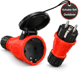 Schukostecker & Schukokupplung Set IP54 16A 250V Außen Garten Stecker Dose