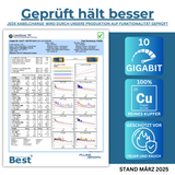 CAT 7 500M Simplex Erdkabel Netzwerkkabel Outdoorkabel LAN Kabel Ethernetkabel S/FTP 10 Gbit/s Kat 7 reines Kupfer PoE+ LSZH Datenkabel