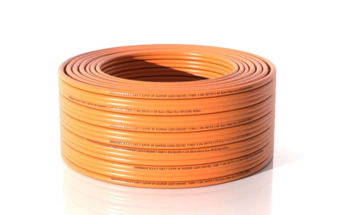 CAT 7 200M Simplex Netzwerkkabel Verlegekabel Kupfer LAN Kabel Ethernetkabel S/FTP 10 Gbit/s Kat 7 reines Kupfer Datenkabel PoE+ LSZH Datenkabel
