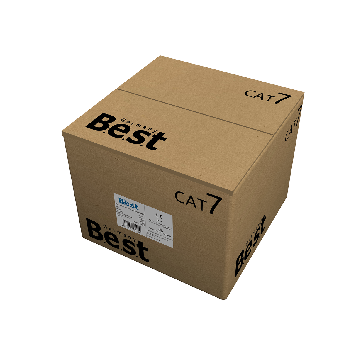 CAT 7 500M Simplex Erdkabel Netzwerkkabel Outdoorkabel LAN Kabel Ethernetkabel S/FTP 10 Gbit/s Kat 7 reines Kupfer PoE+ LSZH Datenkabel